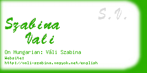 szabina vali business card