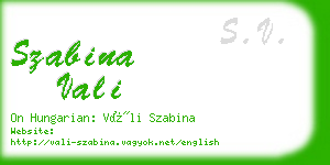 szabina vali business card